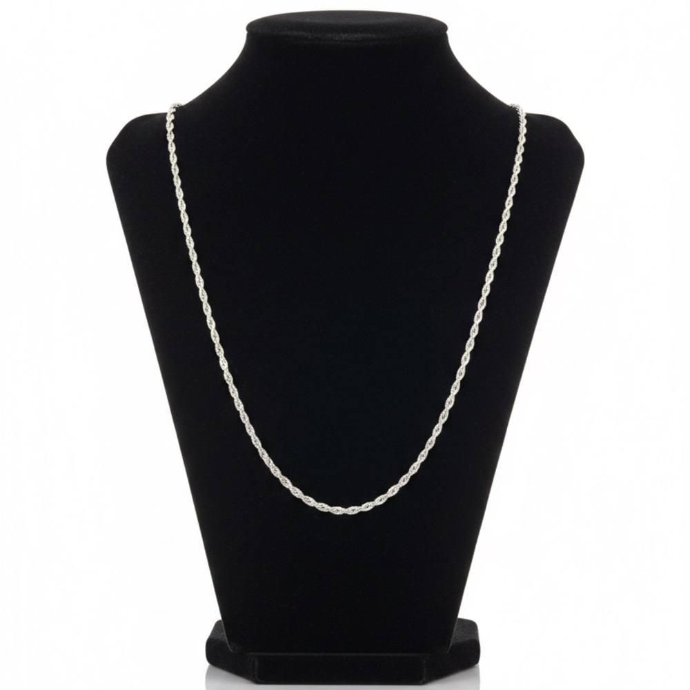 Luxury Stainless Steel 22" Rope Chain Necklace